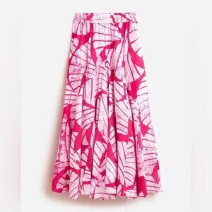 Studio 189© X J.Crew printed maxi Skirt Coral Size Medium NWT Hand-Batik Cotton